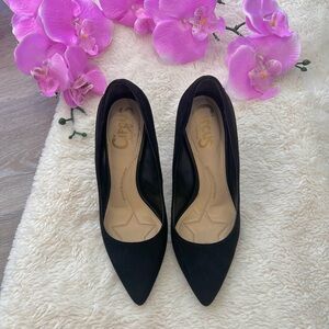 Circus By Sam Edelman Black Suede Hazel Pump Size 6.5 Comfort Heels
